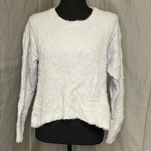 Bella Dahl Cozy Gray Fuzzy Sweater